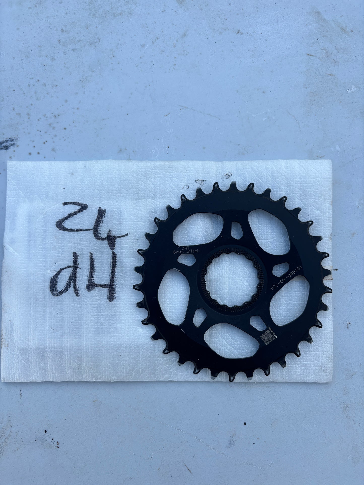 TRP Chainring – 24T 6mm Offset (Black, USED)