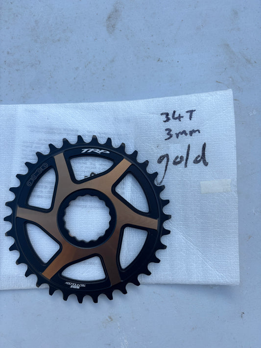 TRP Chainring – 34T 3mm Offset (Gold, NEW)