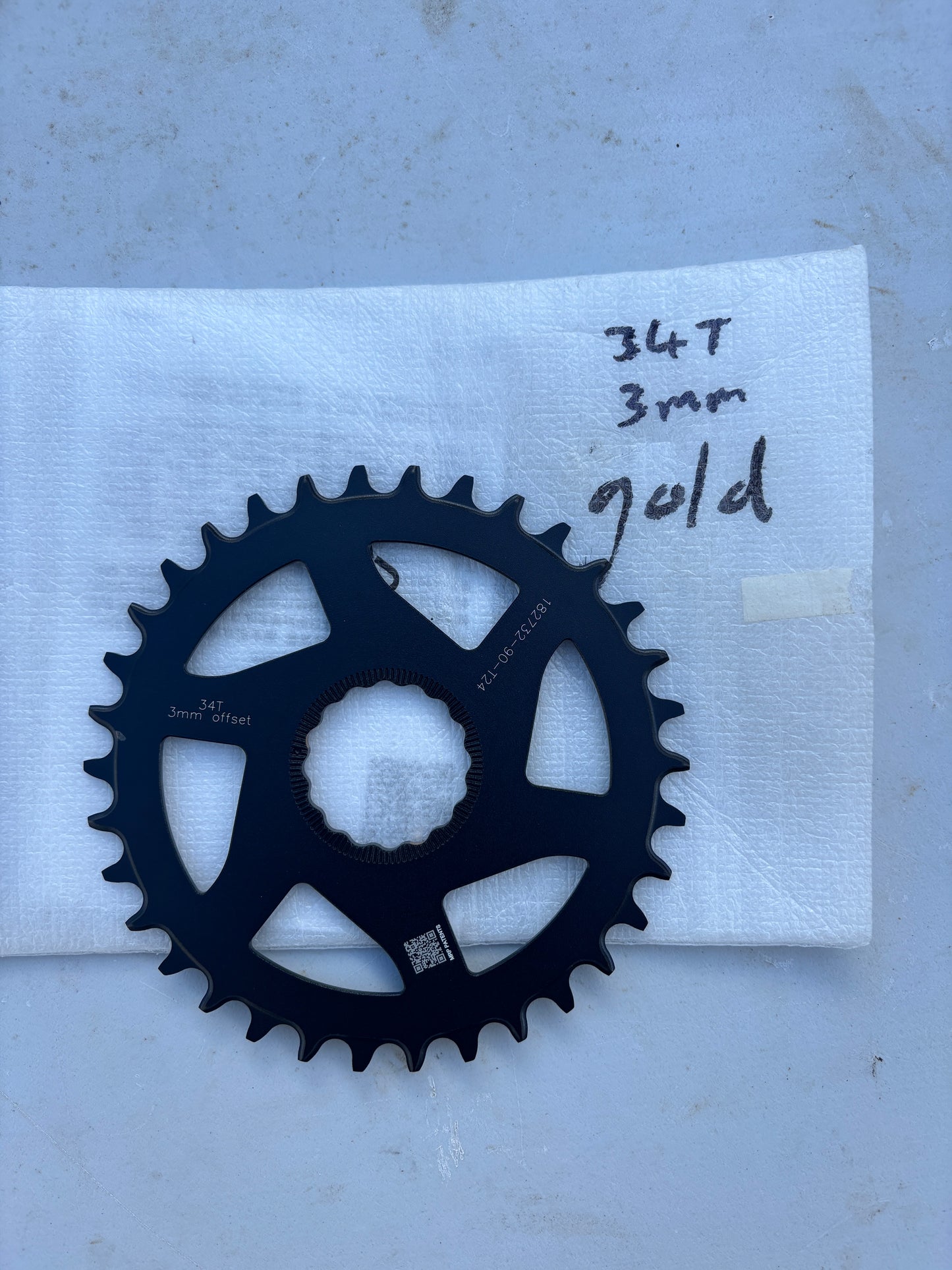 TRP Chainring – 34T 3mm Offset (Gold, NEW)